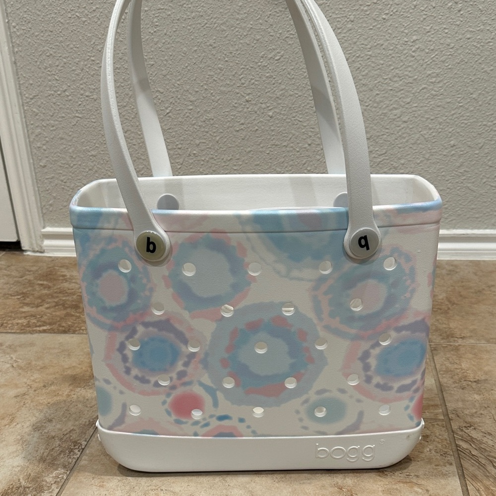 Bogg Bag Medium Pink and Blue Tie-Dye Bag